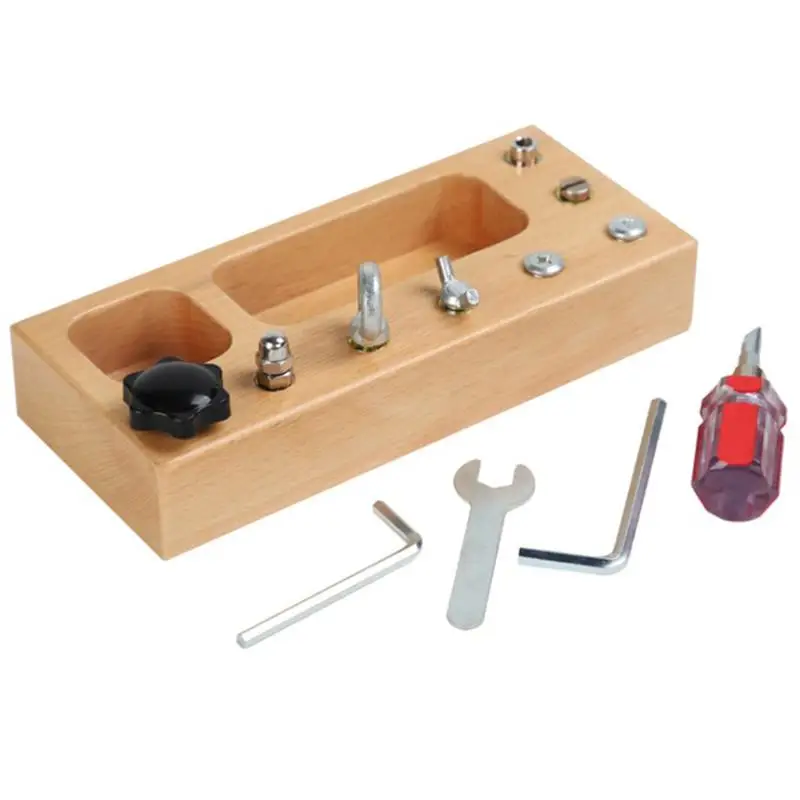 

Wood Screwdriver Board Basic Skill Practical Puzzle Educational Learning For Kids Gifts Educational Toy Nuts Screw Bolts Set