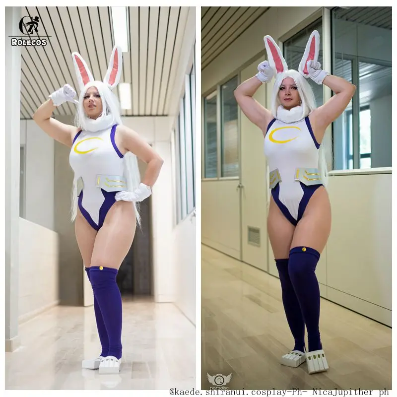 ROLECOS MHA герой кролик Мирко Косплей сексуальный костюм аниме BNHA Rumi Usagiyama Miruko