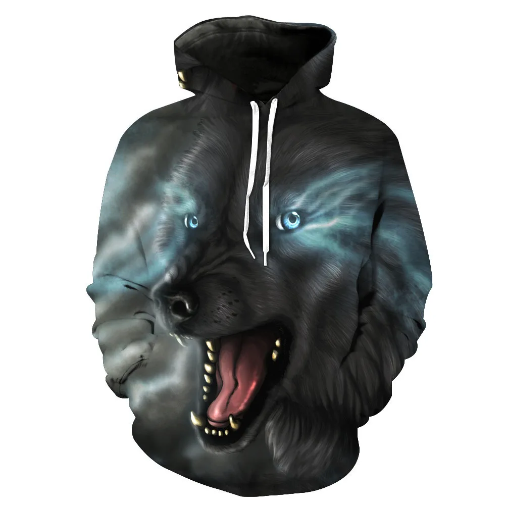 Серый Волк шапка с принтом Карманный чехол мужская одежда печать блузка