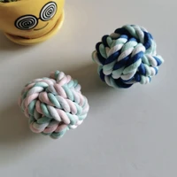 cotton rope pet toy dog biting teeth dog toy ball training teeth cleaning dog toy ball