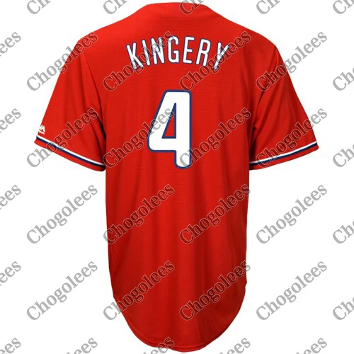 

Бейсбольная Джерси Скотт Kingery Филадельфия, модная крутая Базовая футболка для игрока-Scarlet