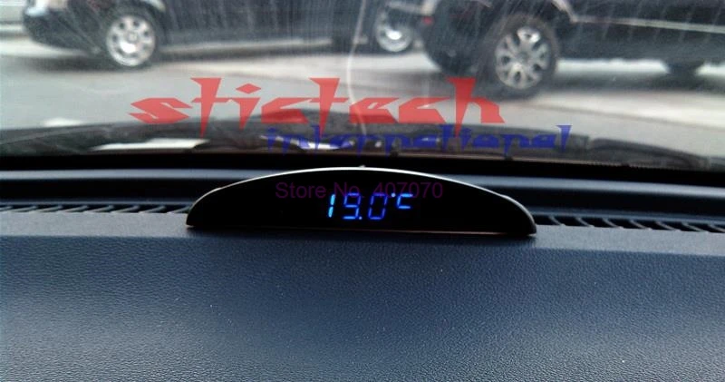 by DHL or Fedex 100pcs Car cheapst LED Digital Auto Clock Thermometer for Vehicle Trunk 12V Time Display with Memory Function | Автомобили