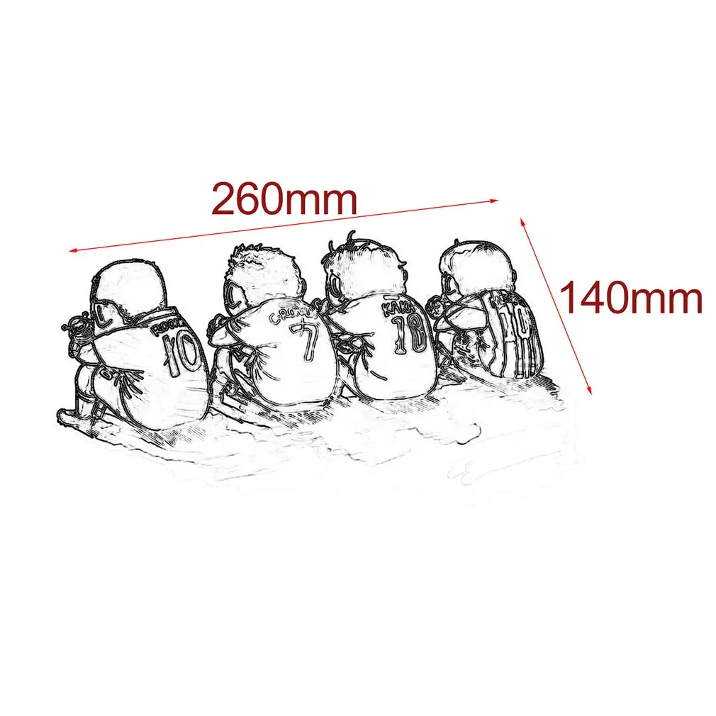 

New Cartoon Car Sticker Car-styling Decoration Football Player Pattern Sticker Waterproof Decals Auto Accessories Drop Shipping