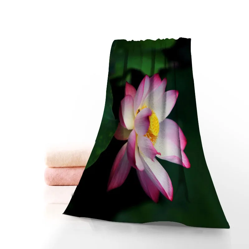 

Custom lotus Bath Towel Washcloth Home Textile Travel Hand Face Towel Microfiber Fabric Bathroom Towels For Adults