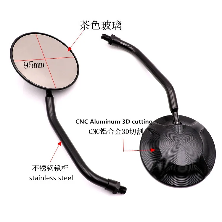 

CNC Motorcycle Universal Rear View Mirrors For Ducati Scrambler 800 1100 For BMW R Nine T PURE For Benelli TNT 600 Leoncino