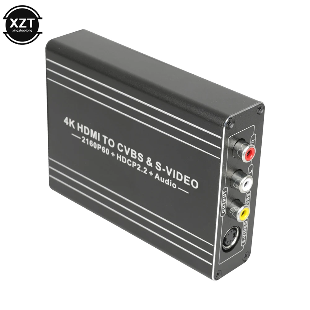 Адаптер hdmi av преобразователь с HDMI на RCA AV/CVSB L/R S Video 4k 60 Гц поддержка NTSC PAL для Blu ray