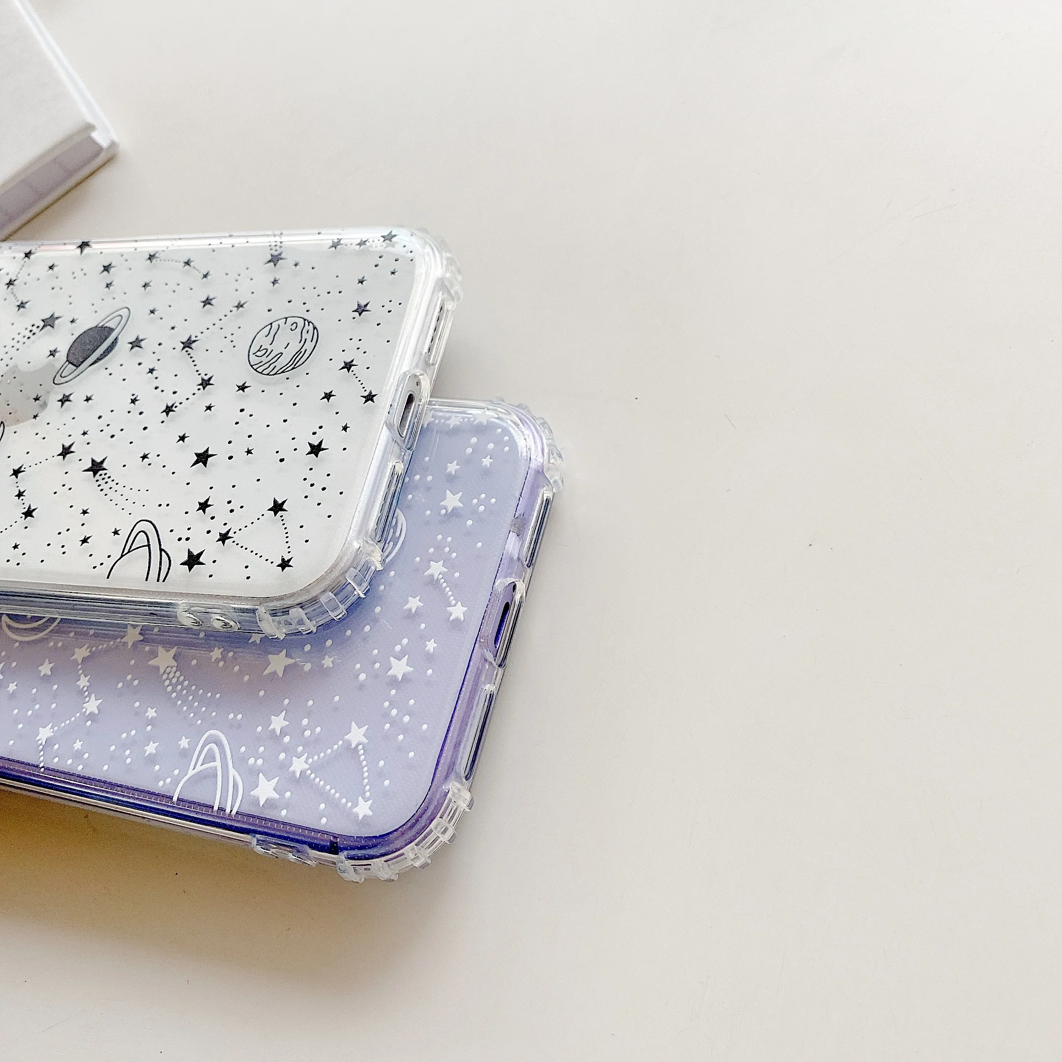 Для iPhone 11 Pro чехол Clear Симпатичные небо звезды Планеты прозрачный противоударный