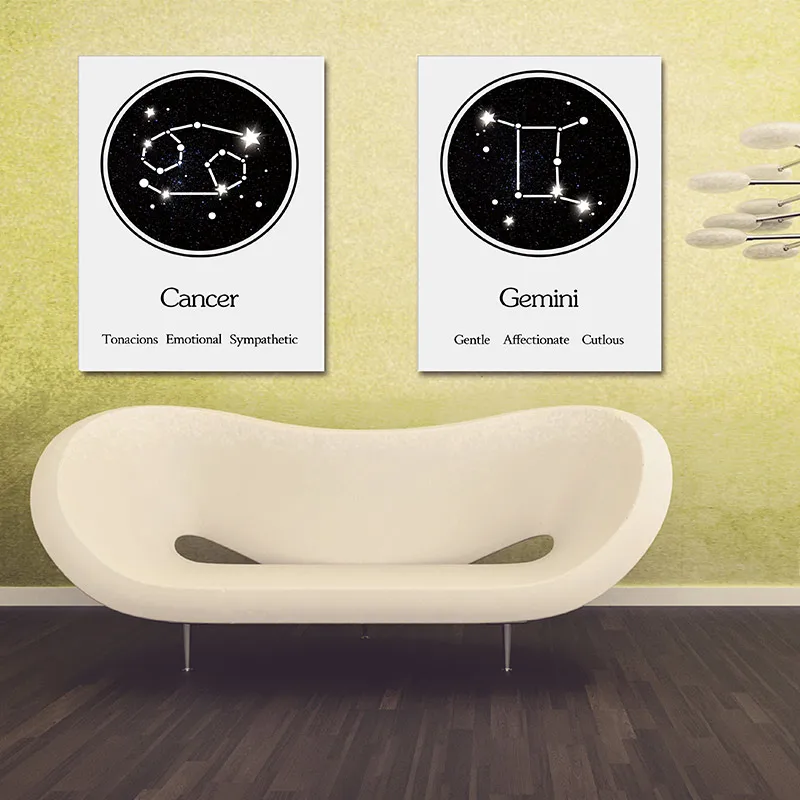 12 Созвездие индивидуальное впечатление Картина на холсте гадание Настенная