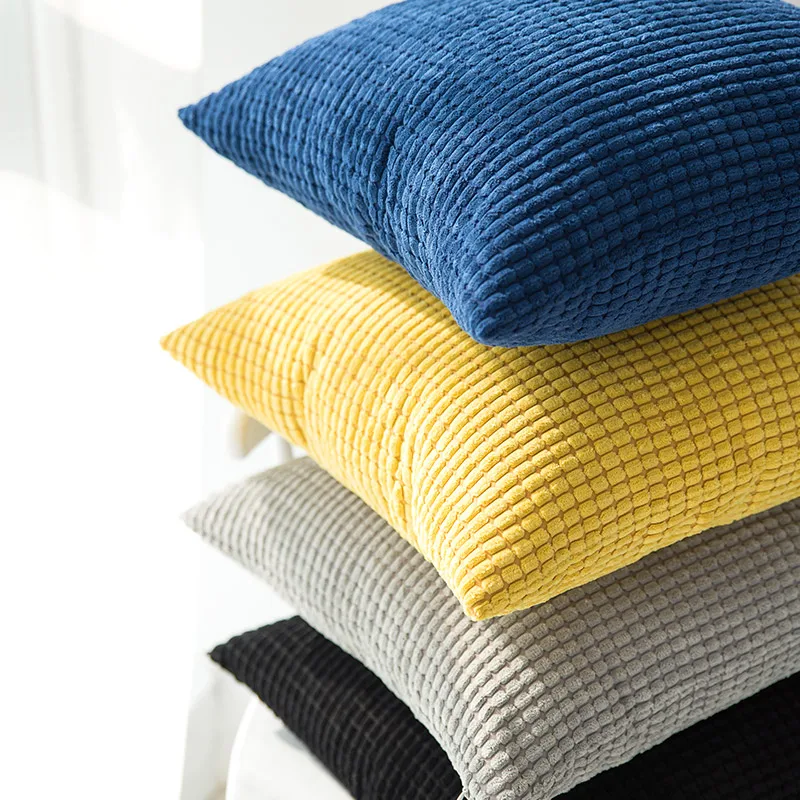 

Decorative Pillows Sofa Cushion Covers Pure Color Simple Car Home Decor White Throw Case on The Pillow 45*45 Travesseiro