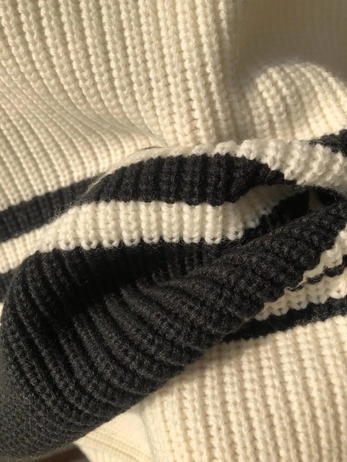 

Women's Wool Sweater O-neck Striped Color Patchwork Casual Loose Autumn Winter Knit Pulls New