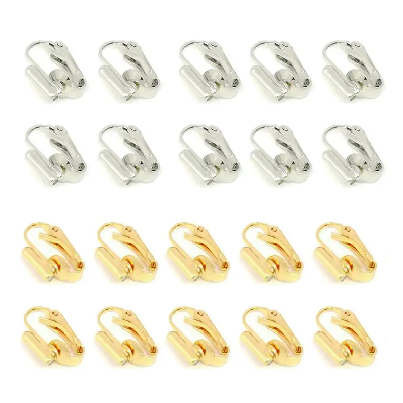 

2021 New 10Pcs Earring Converters Turn Any Pierced Earrings Into Clip-On Jewelry Findings