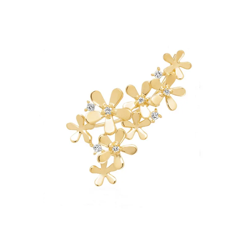

【MeiBaPJ 】Geometry Zircon Simple Daisy Flower Earrings S925 Sterling Silver Retro Jewelry Temperament all-match for Women