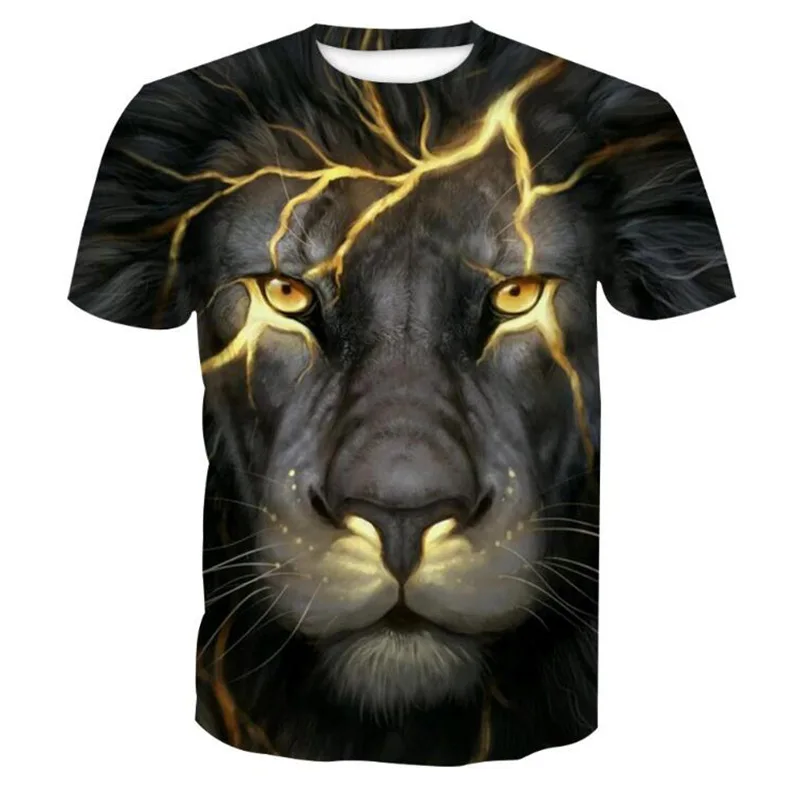 

Футболка мужская оверсайз с круглым вырезом, модный топ с 3d-рисунком волка, с коротким рукавом, рубашка с графическим принтом, летняя
