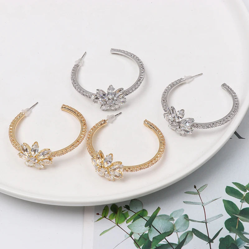 Модные серьги кольца для женщин и девочек уникальные большие круглые с