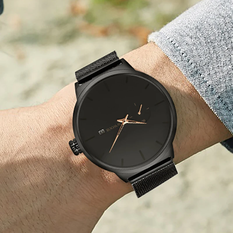 

Reloj Hombre Mesh Belt Mens Watch 2021 WWOOR Top Brand Fashion Minimalist Male Quartz Watch Waterproof Analog Date Watch For Men