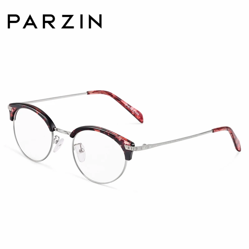 PARZIN полуободковая пластиковая оправа TR90 для очков с прозрачными линзами