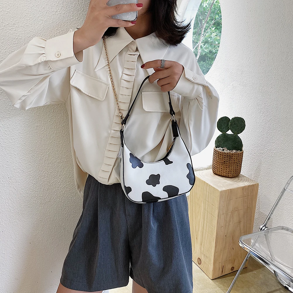 Модные женские сумки на плечо из коровьей кожи в горошек Женская винтажная сумка