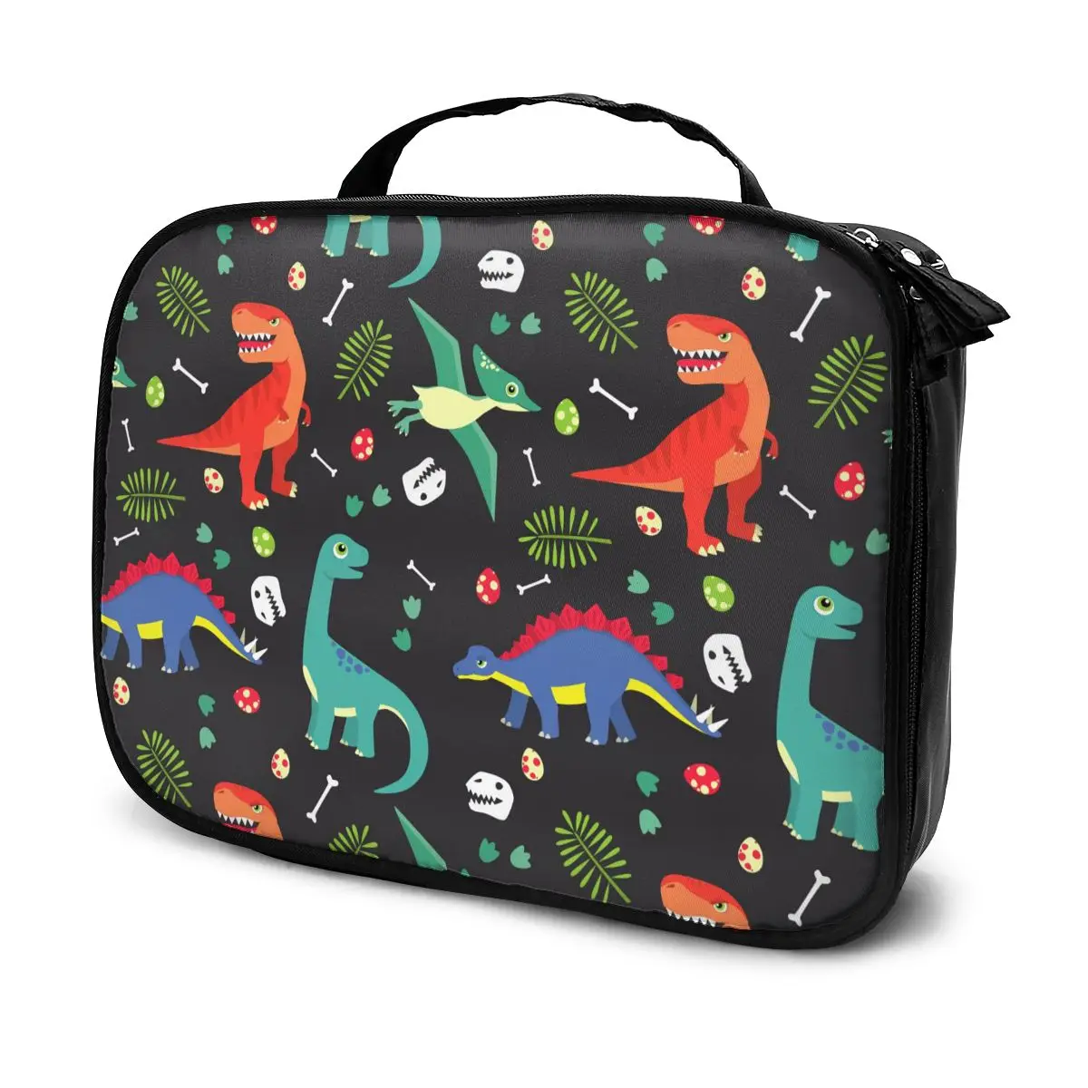 

Women Cosmetic Bag Cartoon Dinasour Bone Seamless Multifunction Travel Makeup Bag Grooming Kit Girl Toiletries Organizer Case