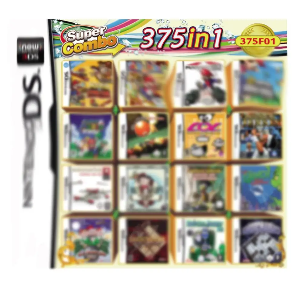 

375 in 1 MULTI CART Super Combo Video Games Cartridge Card Cart for Nintendo DS NDS 3DS XL 3DSXL 2DS NDSL NDSI