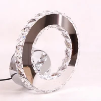 dia 20cm modern clear k9 crystal 9w led wall sconce lamp home deco bedroom stainless steel wall light fixture