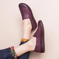 2021 spring stylish womens genuine leather loafers flats female slip on oxford shoes woman flats ladies moccasins