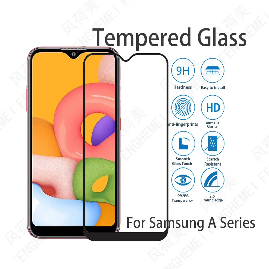 

5 шт./лот для Samsung A50 A50S A60 A70 A70S A80 A90 5G A Series FENGHEMEI полное покрытие закаленное стекло полная протектор экрана