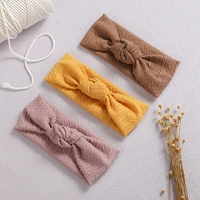 baby headband cable knit hair accessories for girls tie knot turban kids headwear newborn soft headwrap toddler hairband basic