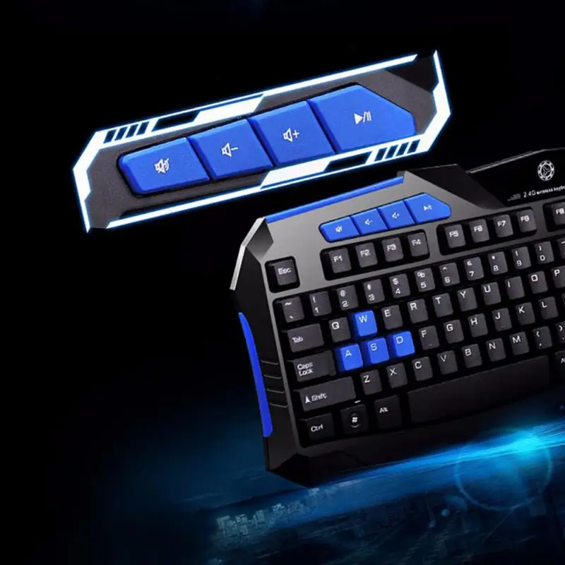 F1 Wireless Gaming Keyboard Mouse Suit Home Office Laptop Desktop 2400DPI Waterproof Kit Gamer with Lightweight Operate