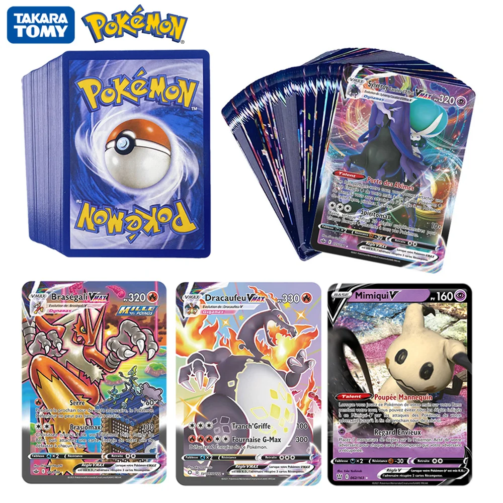 Карта Pokemon во французской версии с изображением VMAX Gx Tag Team EX Game Toys|Коллекционные