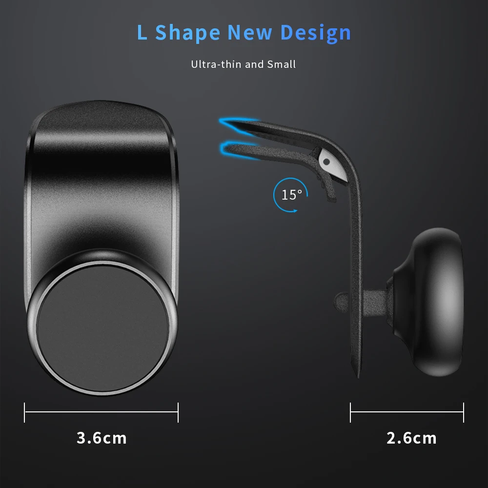 Крепление на вентиляционное отверстие L-образный магнитный держатель для