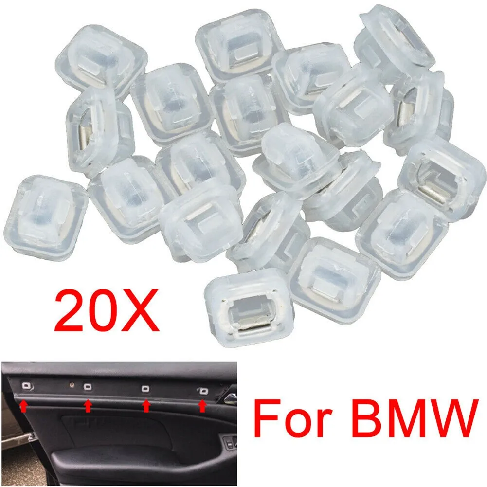 

20pcs Car Door Trim Panel Clips For BMW 3 Series E46 E90 E91 E92 E93 X5 E53 Interior Accessories Auto Fastener Clips Plastic