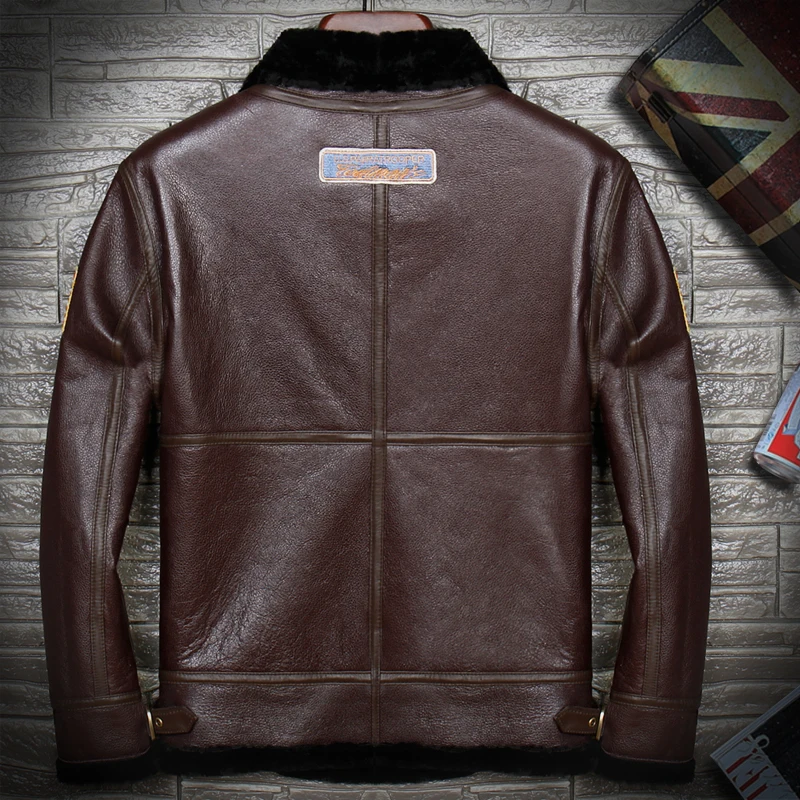 

Free plus shipping.Mens size genuine leather jacket.biker sheep fur coat,winter warm sheepskin jackets.soft shearling wool