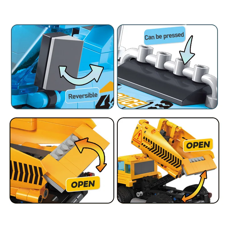 

fire engineering off-road car model building kit building blocks rc toy car with car motor cars technical build car