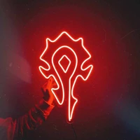 led aesthetic cute horde symbol neon flex light sign for home room wall decor kawaii anime bedroom decoration mural outdoor
