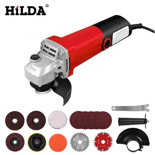JM04 HILDA 1100 Вт угловая шлифовальная машина электрический шлифовальный станок Электроинструмент шлифовальный станок - Цвет: JM04