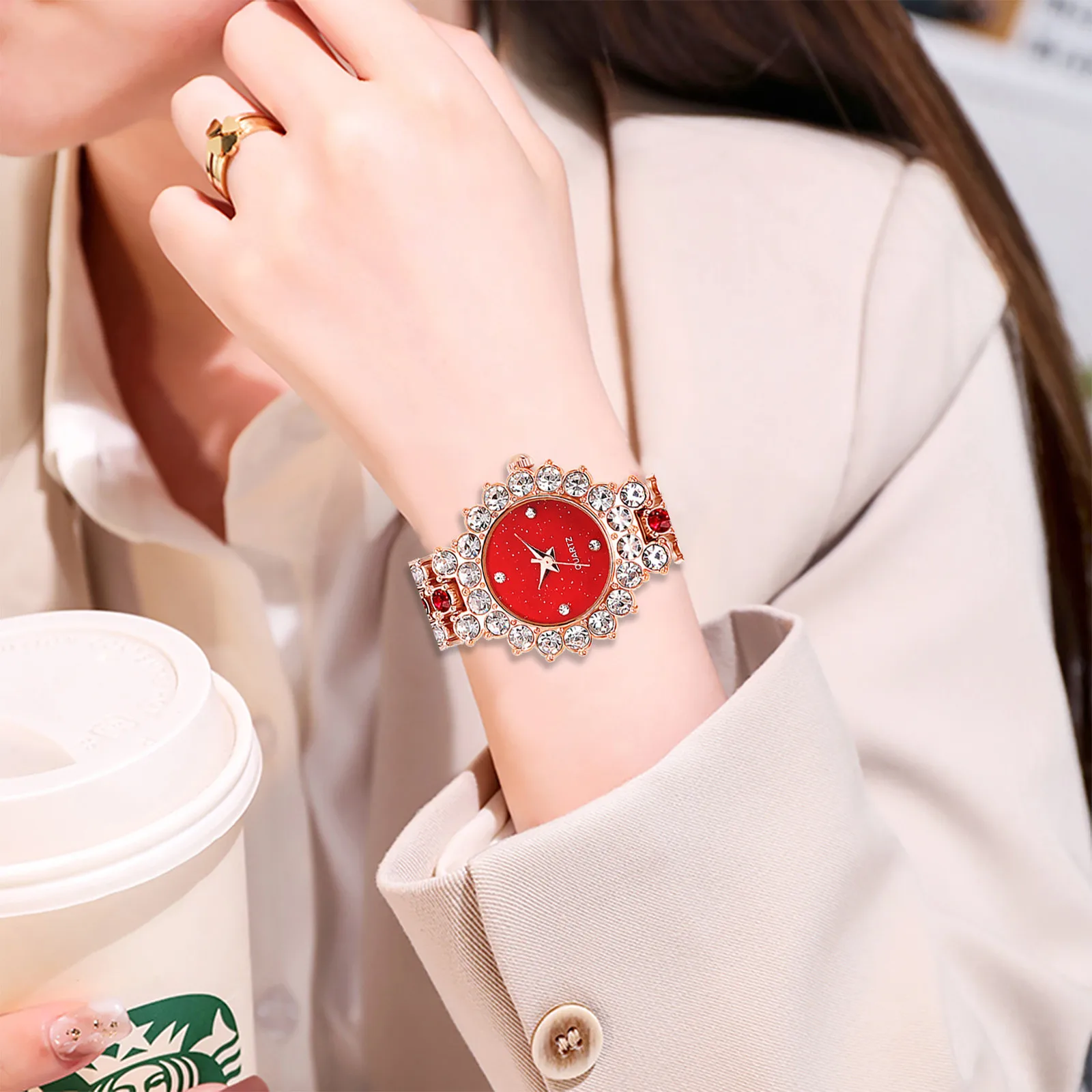 Корейские модные женские часы Роскошные полностью алмазные Стразы Женские