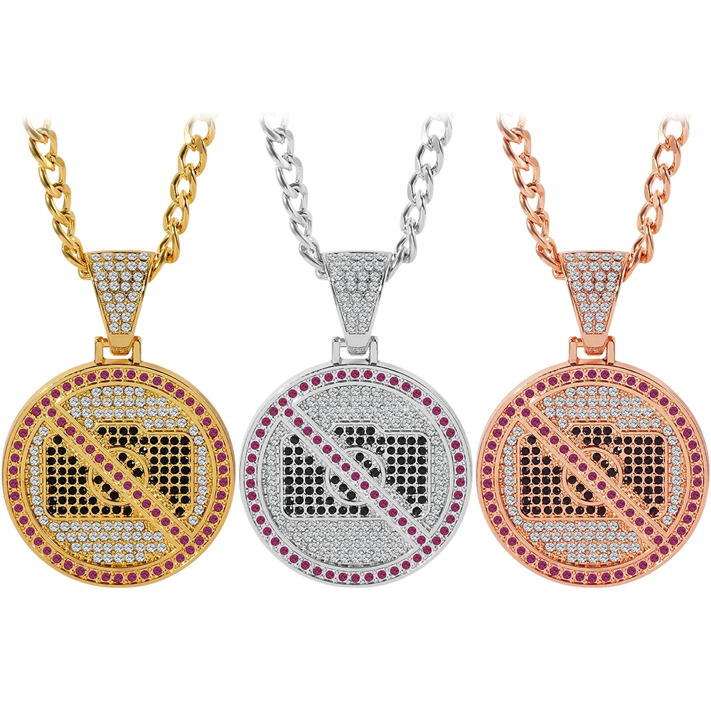 Не делайте снимки ожерелье льдом цепи Bling Стразы в стиле хип хоп реперские кепки