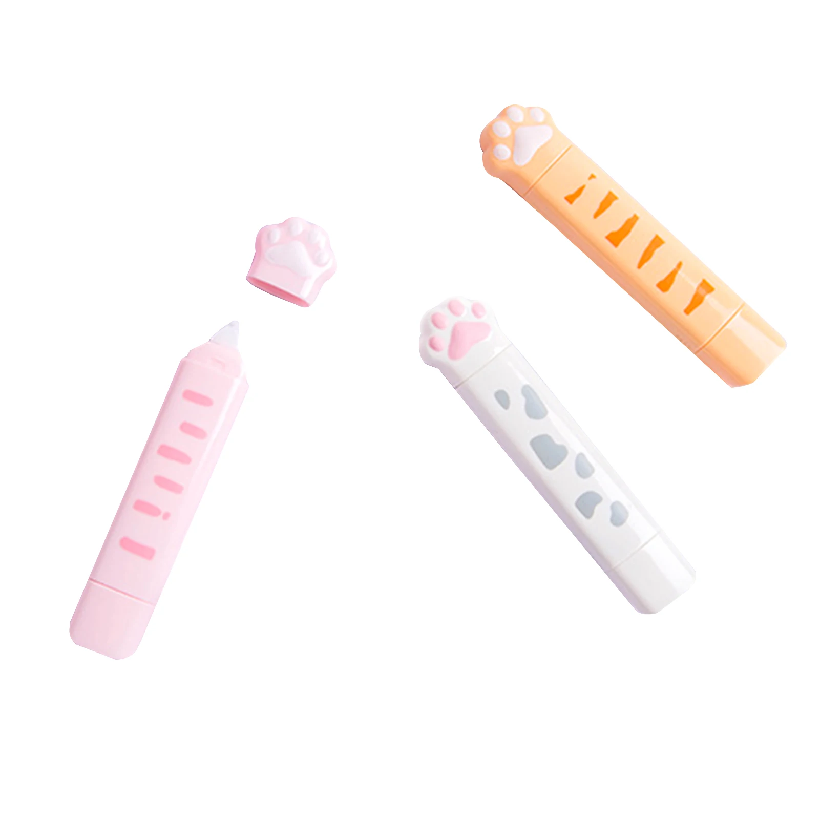

3pcs 2 In 1 Students Correction Tape School Office Double End Writing Stationery With Glue Cute Cat Paw Kids Gift Teacher