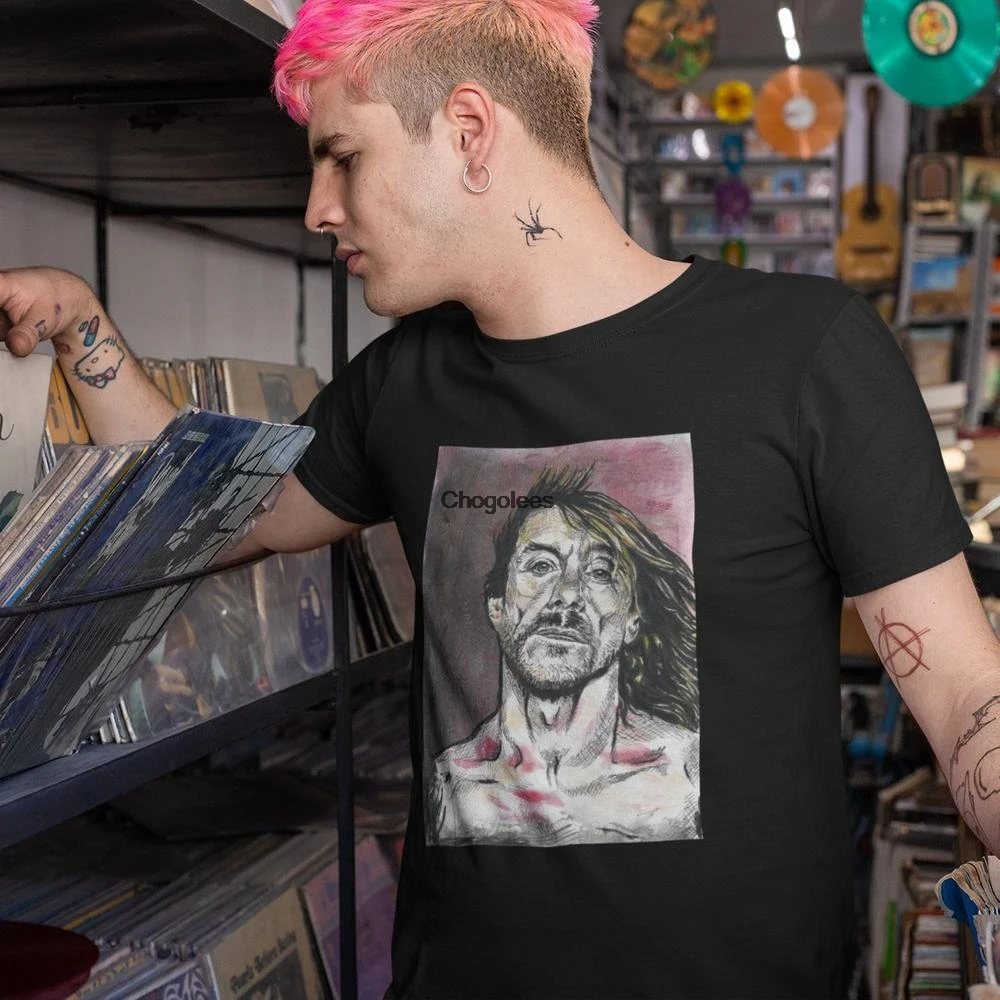 Футболка Iggy Pop The Stooges merch футболка в стиле панк рок одежда для музыки Мужская