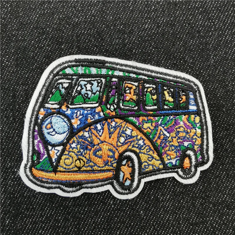 

Fashion DIY Patches Bus Music Embroidered Patch for clothing Rocket Appliques Iron On Jacket Stripes Sesame Street Elmo Badges