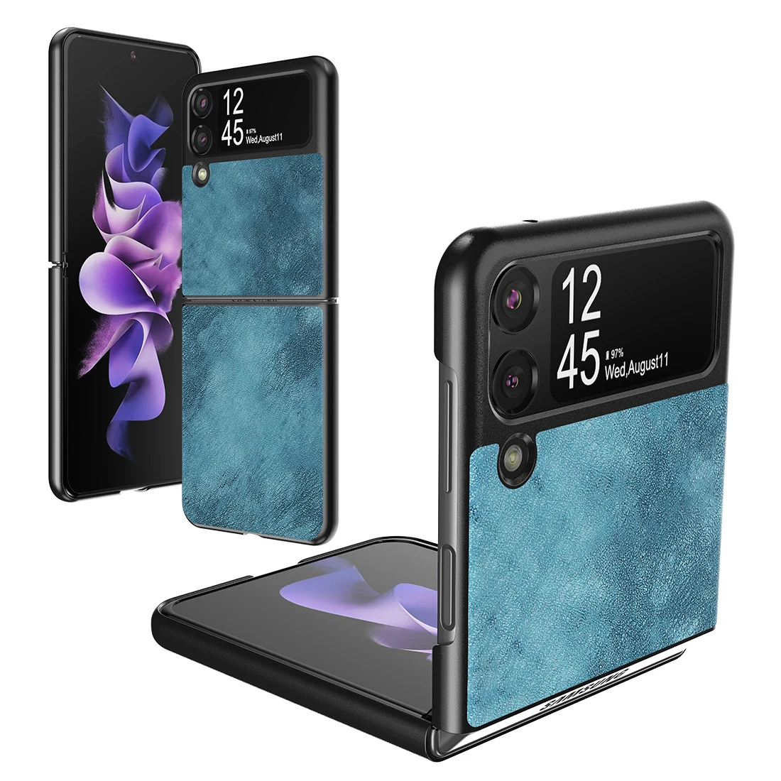 

Case for Samsung Galaxy Z Flip 3 5G Genuine Leather Luxury Phone Cover Shockproof Protective Fundas for Z Flip 3