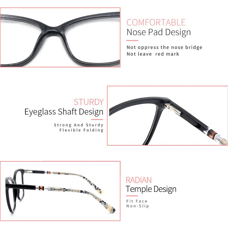 

LUCIDIE 2020 Oversized Square Anti Blue Ray Glasses Frame Women Brand Designer Female Computer Eyewear Myopia Optical Eyeglasses