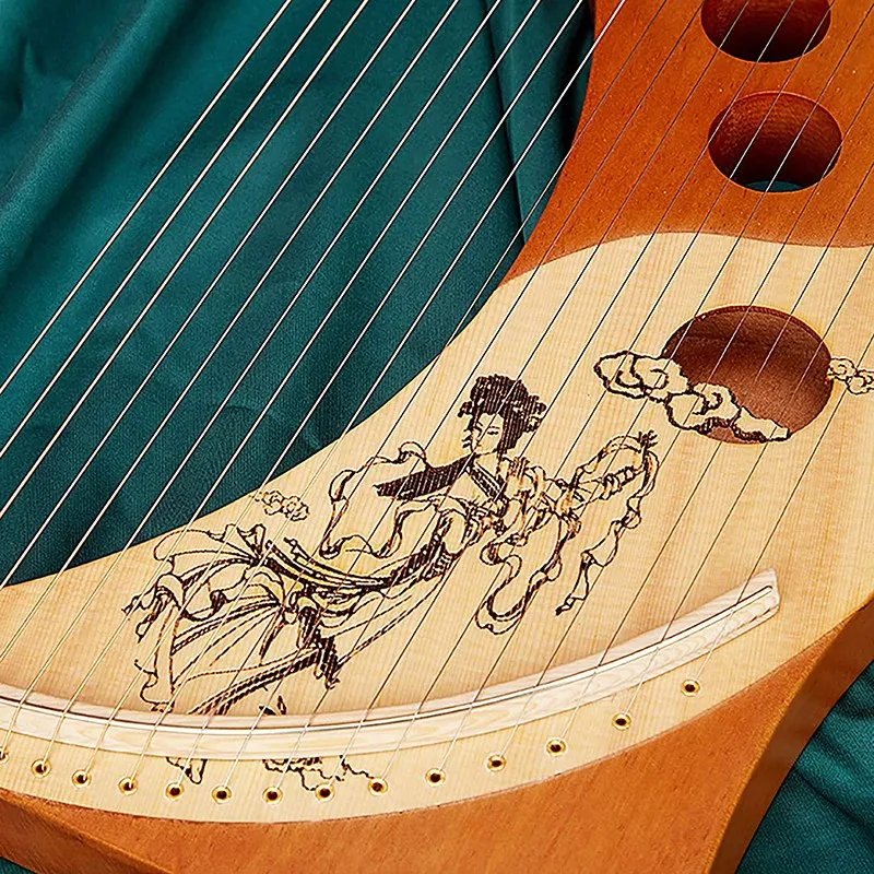 19 струн Lyre Harp lycore деревянная Луна s с кнопкой настройки для начинающих любителей