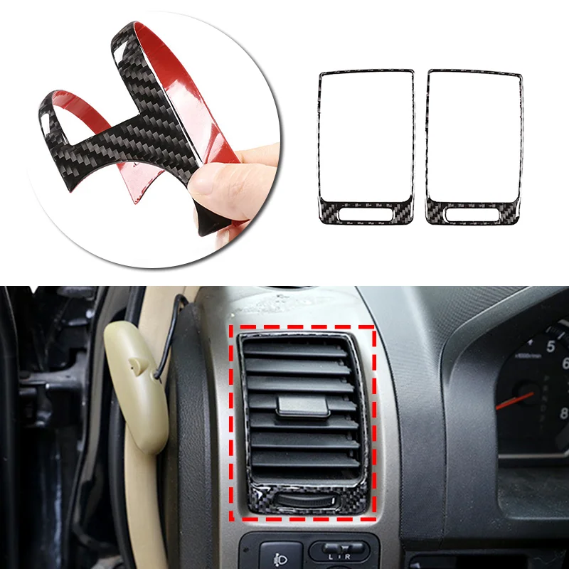 

Car Carbon Fiber Side Air Condition Air Outlet Vent Cover Sticker Trim For Honda CRV 2007 2008 2009 2010 2011