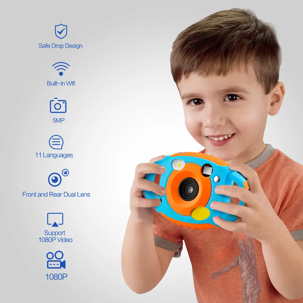 Новый мини дети цифровая камера противоударный HD экран дисплей портативный