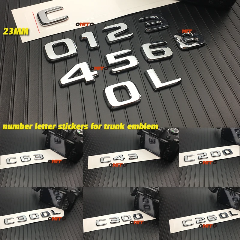 car body kit For C Class C63 C43 AMG C180 C200 C300 C320 C350 4MATIC CDI Trunk Emblem Badge Chrome Letters Emblems | Автомобили и