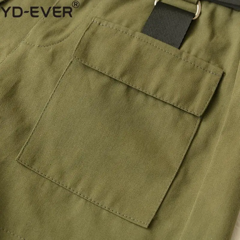 Женские шорты карго с высокой талией и большим карманом весна лето 2019|Женские