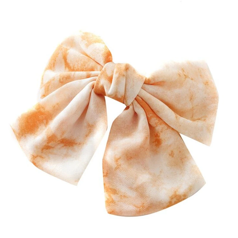 

Large Dyeing Hair Bow Cloth Ribbon Women Girls korean Style Hair Accessories Hair Clips Headwear Girls Cross Hairgrips Hairpins