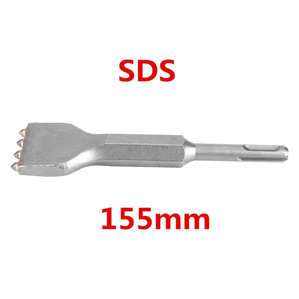 SDS 155mm 4T SDS 155/190/280 мм из алюминиевого сплава с двумя Применение Карбиды Вольфрама с шестигранной головкой Долбежные инструмент электрический молоток замены головки бетонного камня доска выравнивания - Цвет: SDS 155mm