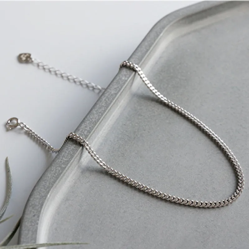 

Concise 2mm Fine Chain Foot Jewelry Anklets Ankle Bracelets For Women Real Sterling Silver 925 Bijoux Argent Acessorios